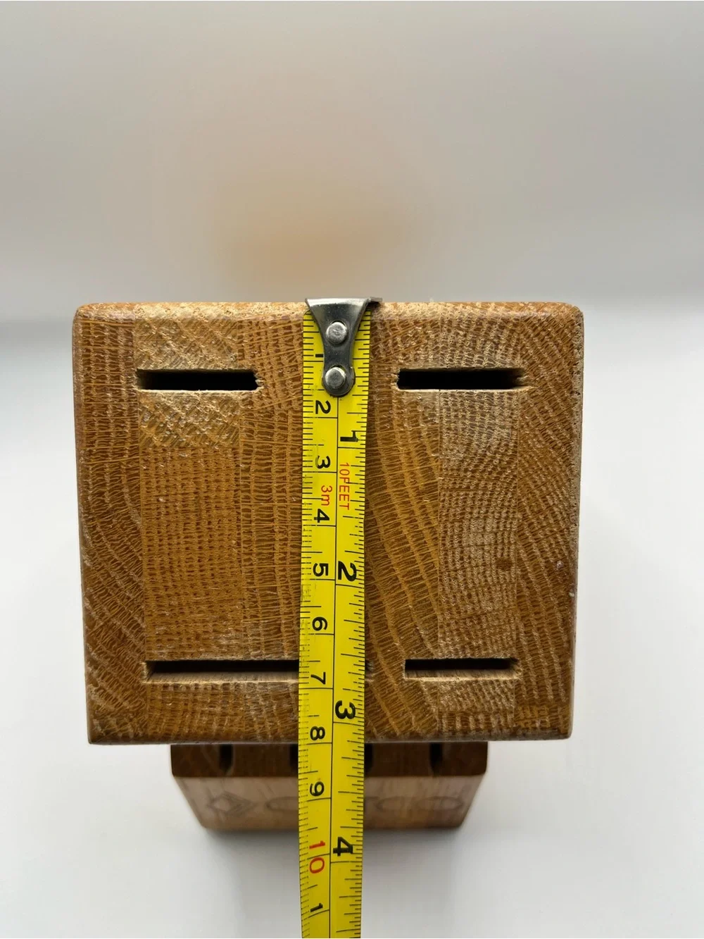 Vtg CUTCO Solid Wood Knife Block - 8-Slot Countertop- Made in USA